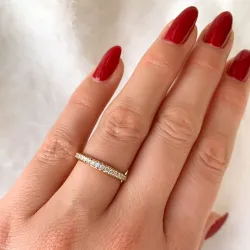 Diamant memoirering in 14 karat gold 0,25 ct