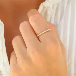 Diamant memoirering in 14 karat gold 0,25 ct