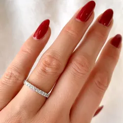 Diamant memoirering in 14 karat weißgold 0,26 ct