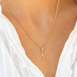 buchstab k Anhänger aus 8 Karat Gold - My Letter