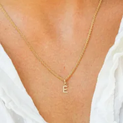 buchstab e Anhänger aus 8 Karat Gold - My Letter