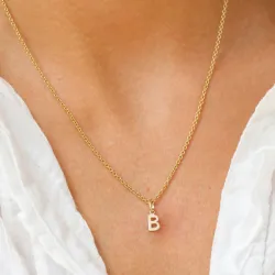 buchstab b Anhänger aus 8 Karat Gold - My Letter
