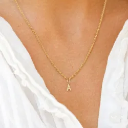 buchstab a Anhänger aus 8 Karat Gold - My Letter