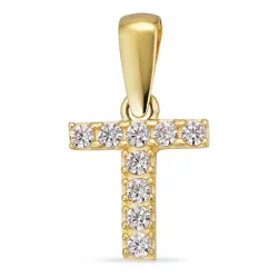buchstab t Anhänger aus 8 Karat Gold - My Letter