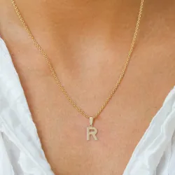 buchstab r Anhänger aus 8 Karat Gold - My Letter