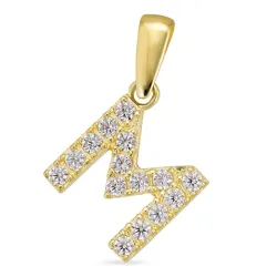 buchstab m Anhänger aus 8 Karat Gold - My Letter