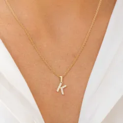 buchstab k Anhänger aus 8 Karat Gold - My Letter