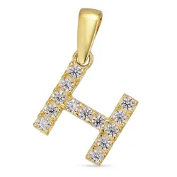 buchstab h Anhänger aus 8 Karat Gold - My Letter