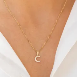 buchstab c Anhänger aus 8 Karat Gold - My Letter