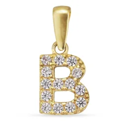 buchstab b Anhänger aus 8 Karat Gold - My Letter