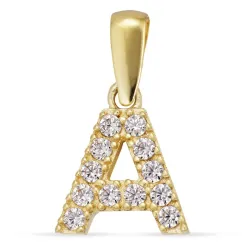 buchstab a Anhänger aus 8 Karat Gold - My Letter