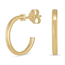 14 mm Halbkreolen in 8 Karat Gold - Gold Collection