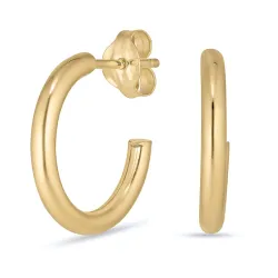 14 mm Halbkreolen in 8 Karat Gold - Gold Collection