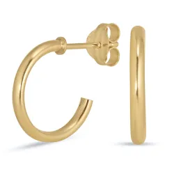 12,5 mm Halbkreolen in 8 Karat Gold - Gold Collection