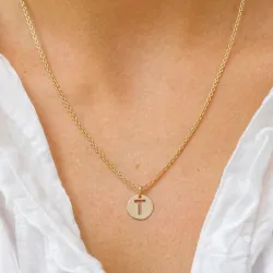 buchstab t Anhänger aus 8 Karat Gold - My Letter