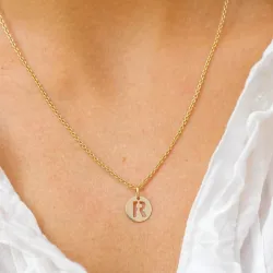 buchstab r Anhänger aus 8 Karat Gold - My Letter