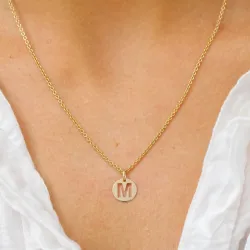 buchstab m Anhänger aus 8 Karat Gold - My Letter