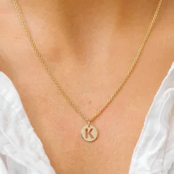 buchstab k Anhänger aus 8 Karat Gold - My Letter