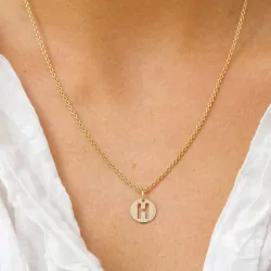 buchstab h Anhänger aus 8 Karat Gold - My Letter