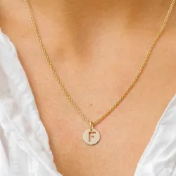 buchstab f Anhänger aus 8 Karat Gold - My Letter