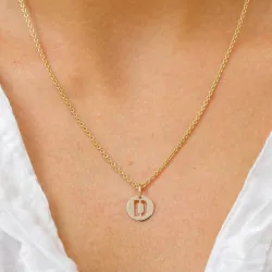 buchstab d Anhänger aus 8 Karat Gold - My Letter