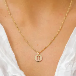 buchstab b Anhänger aus 8 Karat Gold - My Letter