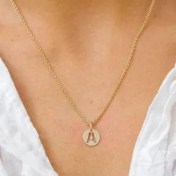 buchstab a Anhänger aus 8 Karat Gold - My Letter