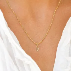 buchstab v Anhänger aus 8 Karat Gold - My Letter