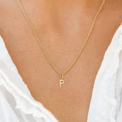 buchstab p Anhänger aus 8 Karat Gold - My Letter