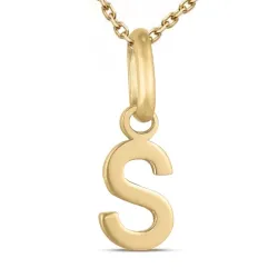 buchstab s Halskette aus vergoldetem Sterlingsilber und Anhänger aus 8 Karat Gold - My Letter