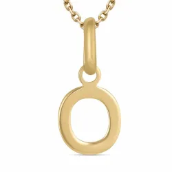 buchstab o Halskette aus vergoldetem Sterlingsilber und Anhänger aus 8 Karat Gold - My Letter
