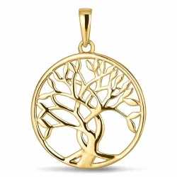 runder Lebensbaum Anhänger aus 8 Karat Gold