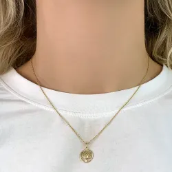 12 mm Lebensbaum Anhänger aus 8 Karat Gold - Gold Collection