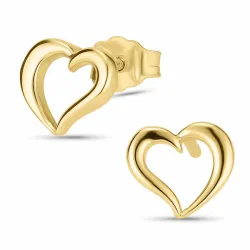 Herz Ohrringe in 8 Karat Gold - Gold Collection