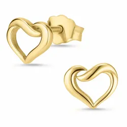 Herz Ohrstecker in 8 Karat Gold - Gold Collection