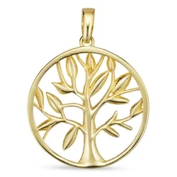 17 mm Lebensbaum Anhänger aus 8 Karat Gold - Gold Collection