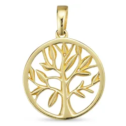 14 mm Lebensbaum Anhänger aus 8 Karat Gold - Gold Collection