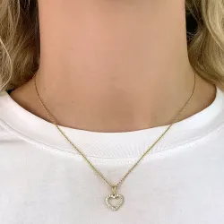 Herz Zirkon Anhänger aus 8 Karat Gold - Gold Collection