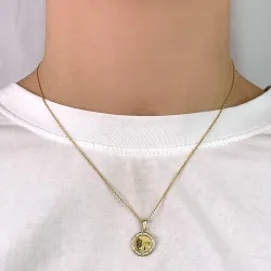sternzeich jungfrau Zirkon Anhänger aus 8 Karat Gold - Gold Collection