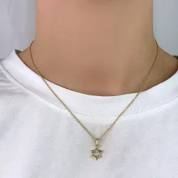 Davidstern Anhänger aus 8 Karat Gold - Gold Collection