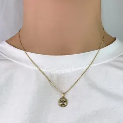 11,5 mm Lebensbaum Anhänger aus 8 Karat Gold - Gold Collection
