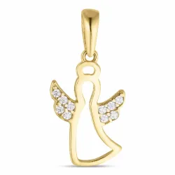 Engel Zirkon Anhänger aus 8 Karat Gold - Gold Collection