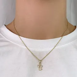 Engel Zirkon Anhänger aus 8 Karat Gold - Gold Collection