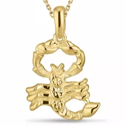 sternzeich skorpion Halskette aus vergoldetem Sterlingsilber und Anhänger aus 8 Karat Gold - Gold Collection