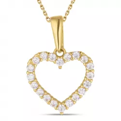 Herz Anhänger mit Halskette aus 8 Karat Gold