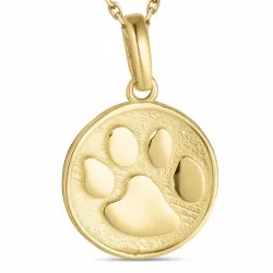 Pfote Halskette aus vergoldetem Sterlingsilber und Anhänger aus 8 Karat Gold - Gold Collection