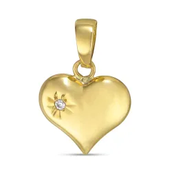 10 x 9 mm Herz Anhänger aus 9 Karat Gold - Amoré