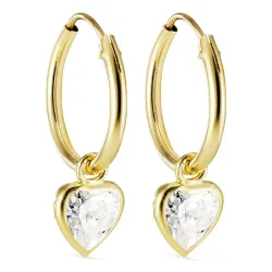 12 mm Herz Kreole in 9 Karat Gold - Gold Collection