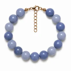 blauem Aventurin Armband aus vergoldetem Stahl - AURA