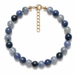 blauem Aventurin Armband aus vergoldetem Stahl - AURA